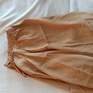 Urban Romantics Gold Leopard Print Wrap Skirt